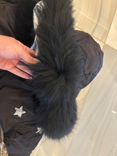 Zimná bunda s prírodnou kožušinou, 140