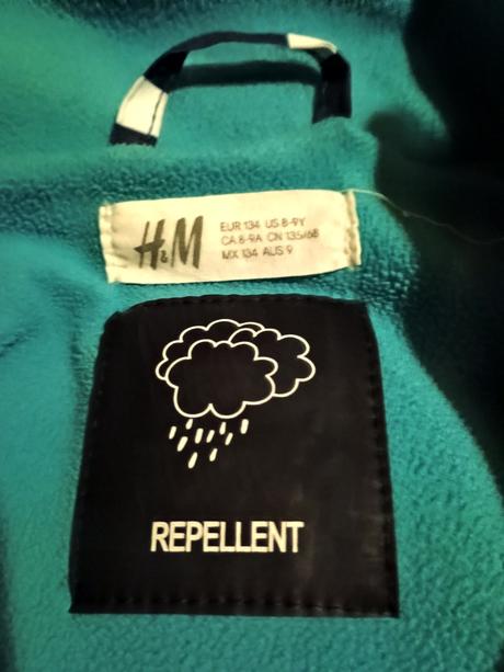 Prechodná nepremokavá bunda, h&m,134