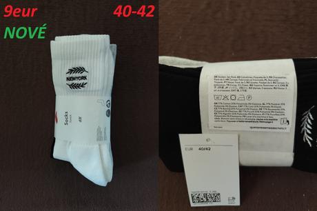Ponožky dlhé 3-balenie new york čierne-biele-šedé, h&m,40 / 42