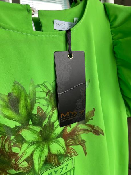 Nové zelené kratke letne mini šaty voľné, 