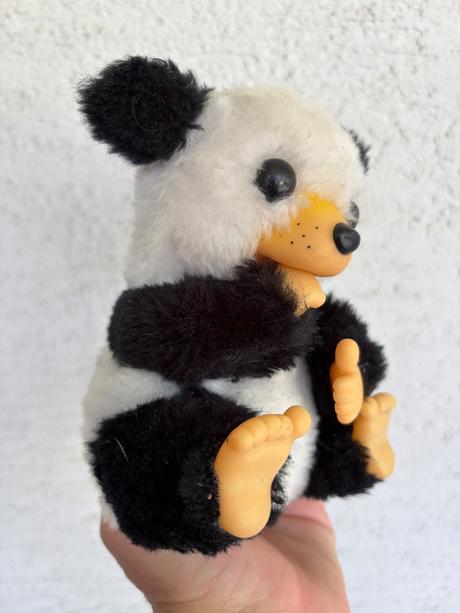 Vintage retro hracka panda cmulajuca prst cca 24 c,