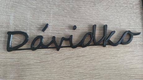 3d tlačené menovky, 