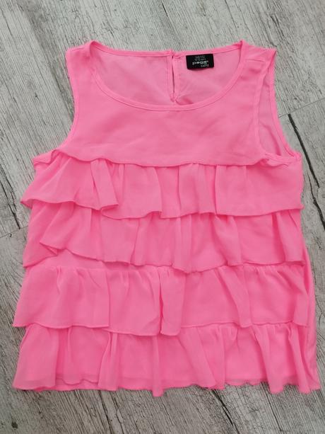 Syto ruzovy volanovy top 146/152, 146