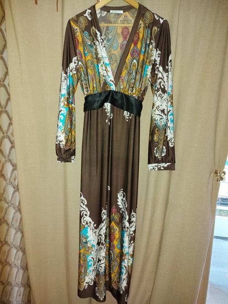 Elegantné maxi šaty, m