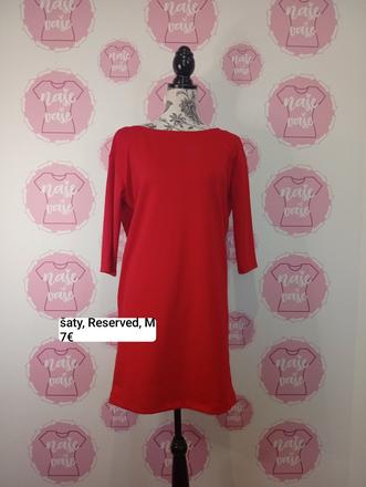 Červené šaty , vzadu sa viažu, reserved,m