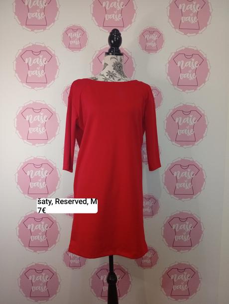 Červené šaty , vzadu sa viažu, reserved,m
