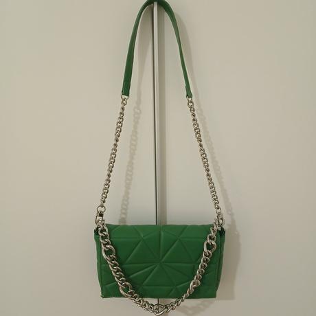 Zelená prešívaná kabelka, stradivarius