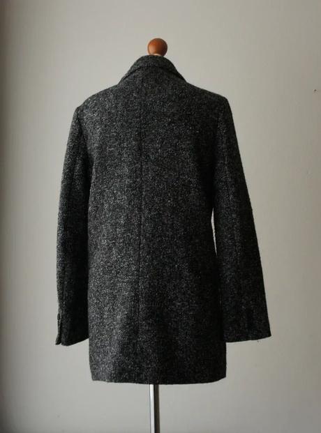 Elegantný melírovaný vlnený kabát, clockhouse,s