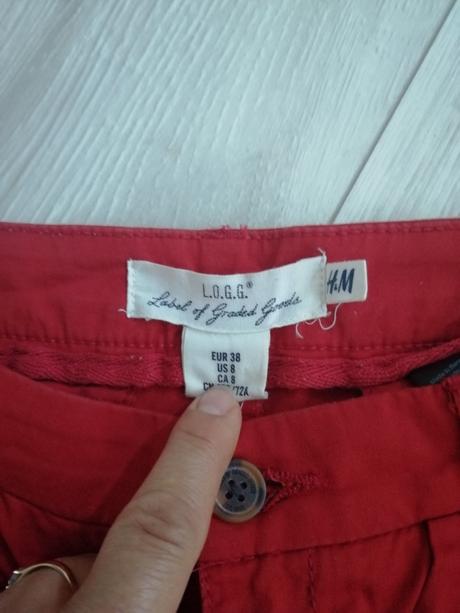 Bordové kraťasy, h&m,38