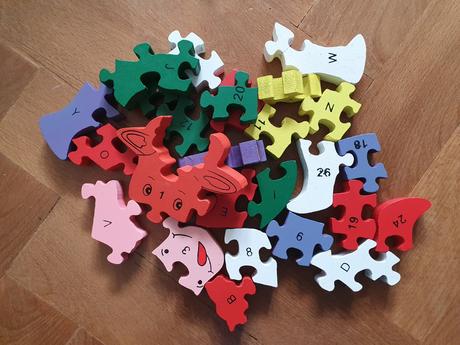 Mix drevených edukačných hračiek, 