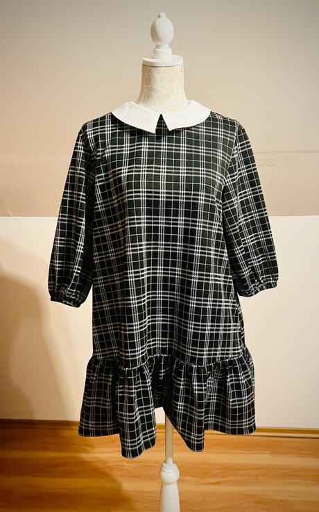 Čierno-biele kárované šaty, house, m, house,m