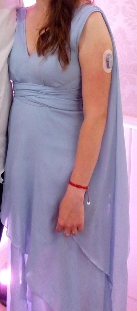 Bledomodré vílovské spoločenské šaty asos s, 36