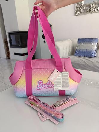 Barbie taška pre psa vodítko obojok,