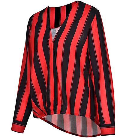 Bluzka red striped, m