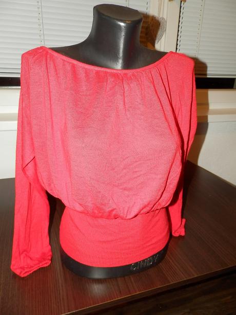 Laetitia červený svetrík tenký s, s