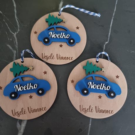 Drevené ozdoby na stromček, 