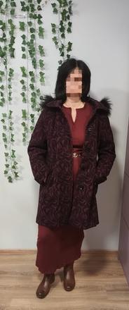 Vlnený vínovočervený s kašmírom veľ. 44, 44