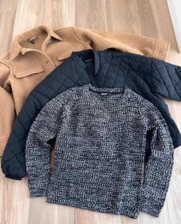 Šedý pulóver, h&m,s