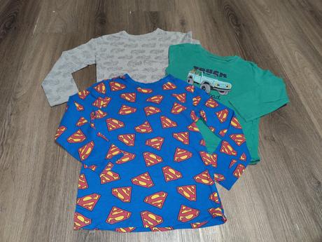 3x tričká s dlhým rukávom pre chlapca, fox & bunny,116