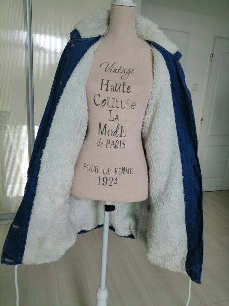 Bundička damska riflova zimna vel. xl-xxl, xl