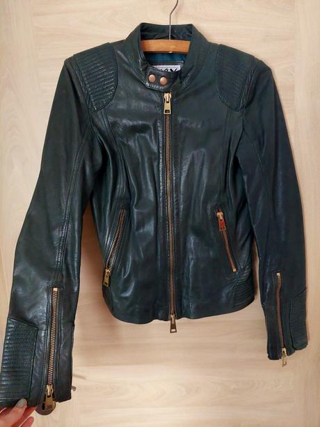 Kozena bunda tmavozelena max-mara s, s