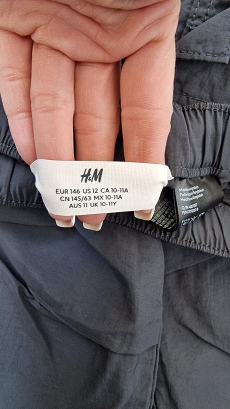 Nohavice parachute, h&m,146