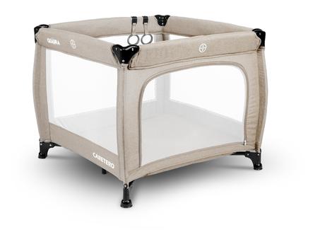 Caretero detská skladacia ohrádka quadra brown, šírka (cm): 80,dĺžka (cm): 80