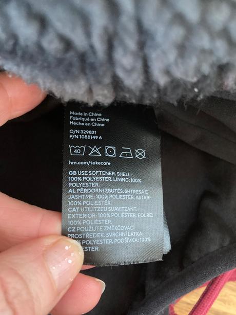 Kockovana fleecova bunda, h&m,146