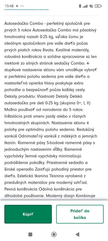 Autosedačka 0-25 kg, caretero