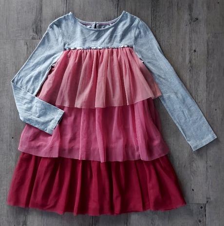 Šaty s volánmi, mini boden,140