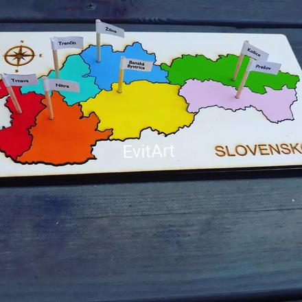 Drevenné puzzle slovensko, 