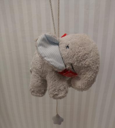 Zavesovací sloník,uspávanková melódia , tcm, 15 cm, 