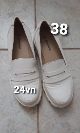 Biele mokasiny na hrubej podražke 38, graceland,38