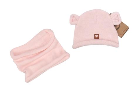 Pletená čiapka s uškami a komínom, 68 / 74 / 80