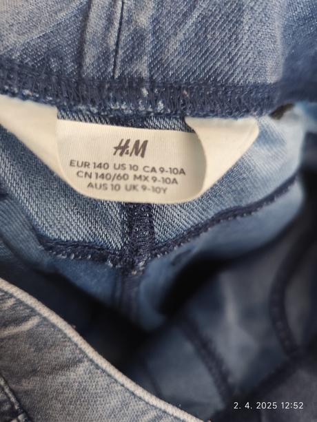 3x elastické rifle , veľkosť 140, h&m,140