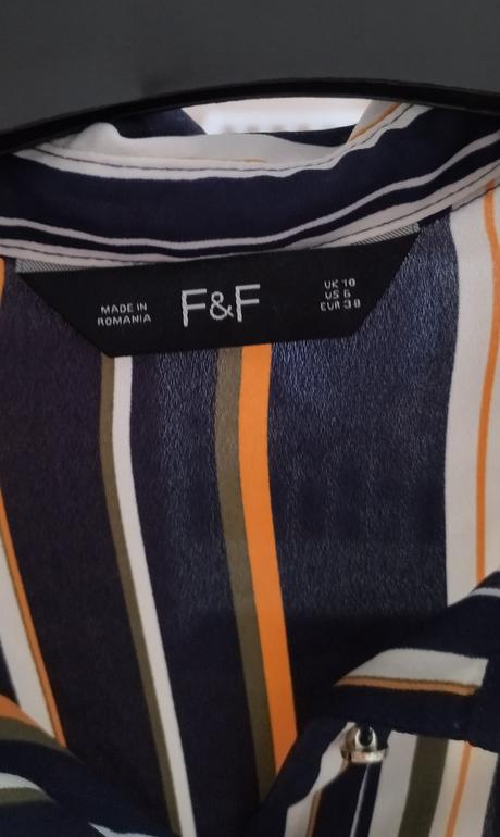 Košeľové pruhované šaty, f&f,m