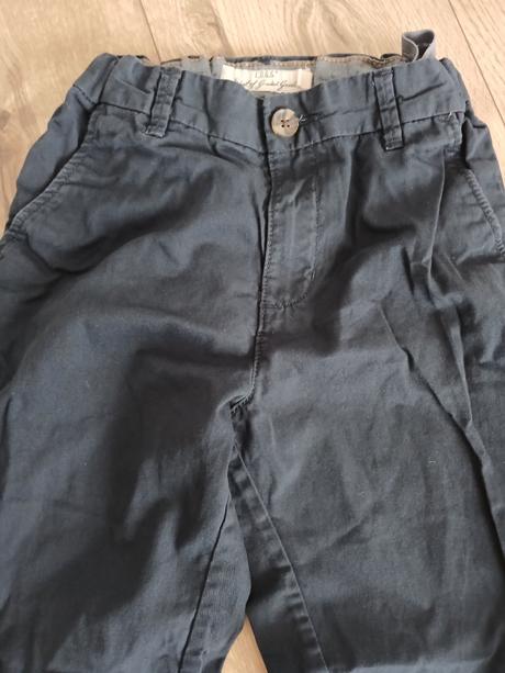 Modré nohavice, h&m,128