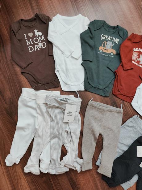 Balík body, legíny, polodupačky, tepláky, 68–80