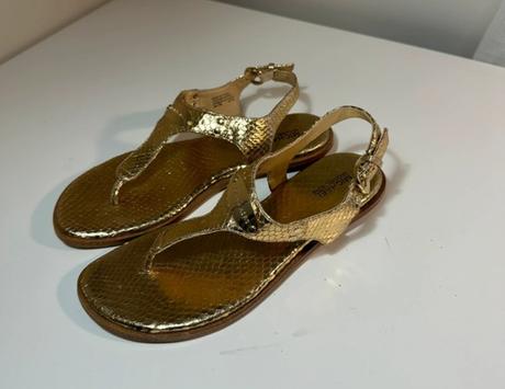 Michael kors kožené zlaté sandále 36, michael kors,36