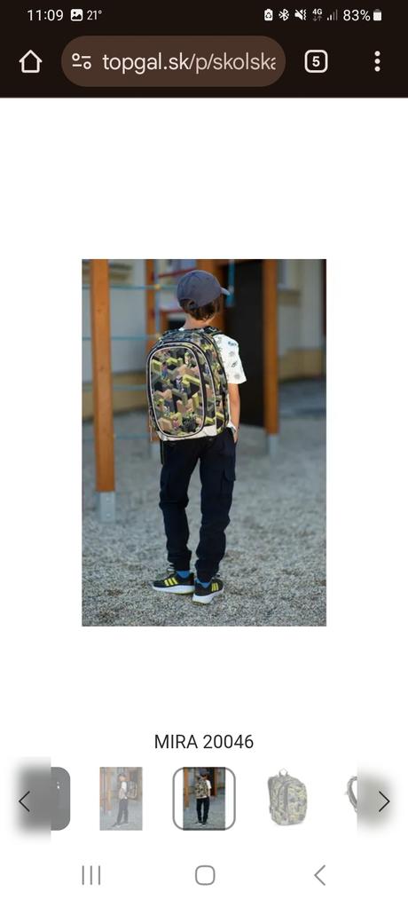 Školská taška topgal minecraft+darček, 