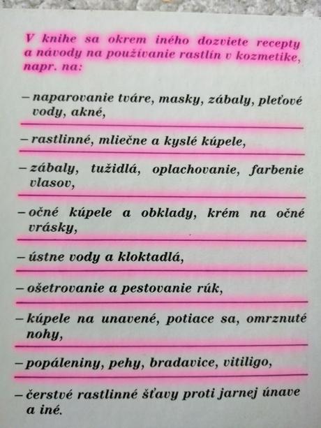 Kozmetické prípravky z rastlín, 