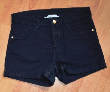 Cierne riflove sortky, h&m,xs