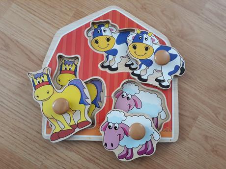 Puzzle hospodárske zvieratá,