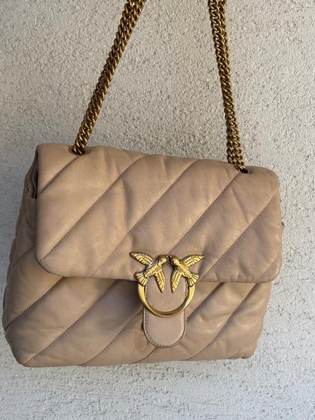 Pinko najvacsia 35x26 love puff bag kabelka bezova, pinko