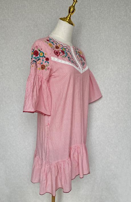 Vyšívané tunikové šaty, zara,xs