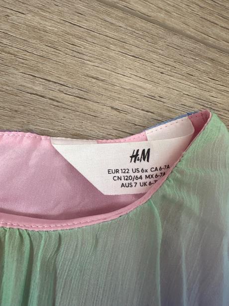 Plisované šaty h&m dúha 122, h&m,122