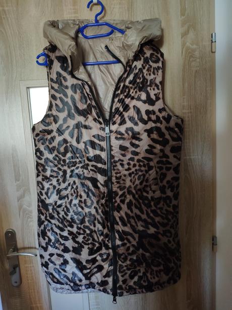 Dámska prechodná bunda obojstranná krémová, m