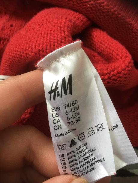 Jahôdková čiapočka na jar, h&m,92