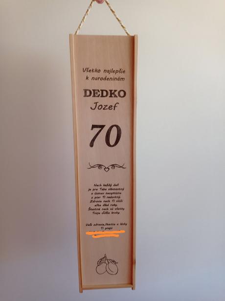 Drevená krabička na fľašu, 