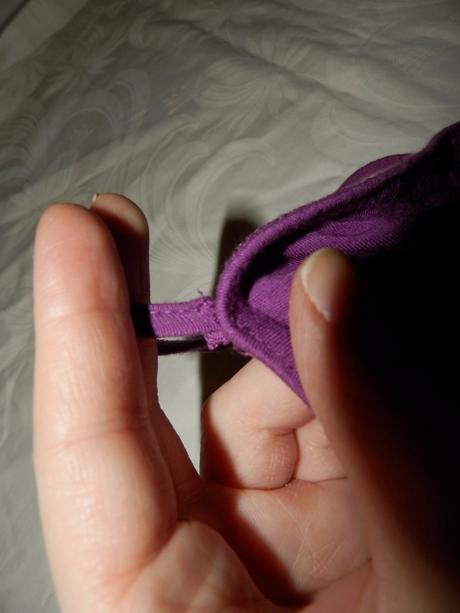 Krátke fialkové šaty/predlžený top m/l, m